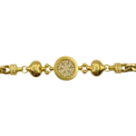 Gourmette en Or Jaune 18K avec Motif Neige