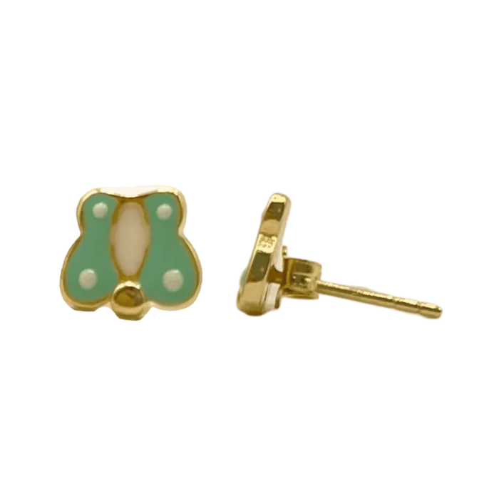 Boucles d'Oreilles Papillon pour Enfant en Or 18k