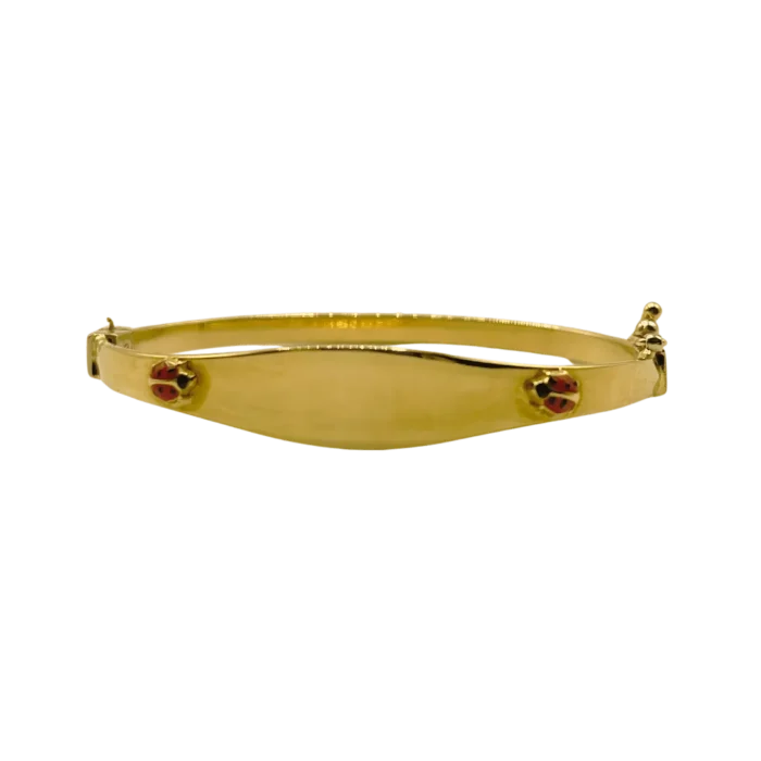 Bracelet Enfant avec 2 Coccinelles en Or