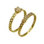 Mariage Bague en Or 18K