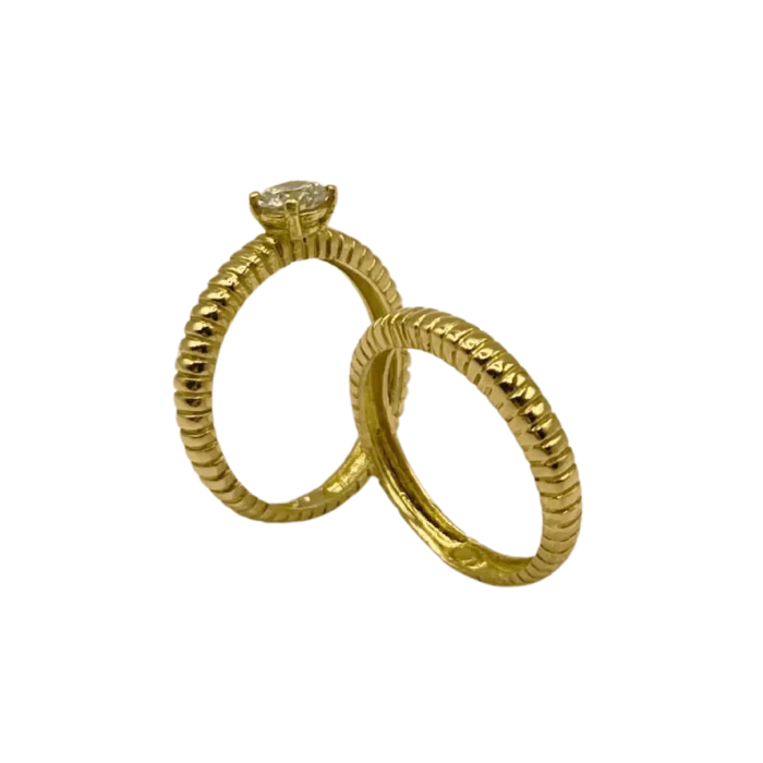 Bague de Mariage en Or 18K