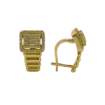 Boucles d'oreilles carrées en or 18K