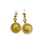 Parure Gravé George V Livre Sterling en Or 18K