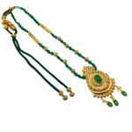 Sautoir Traditionnelle en Or 18K Sertie d'Émeraudes