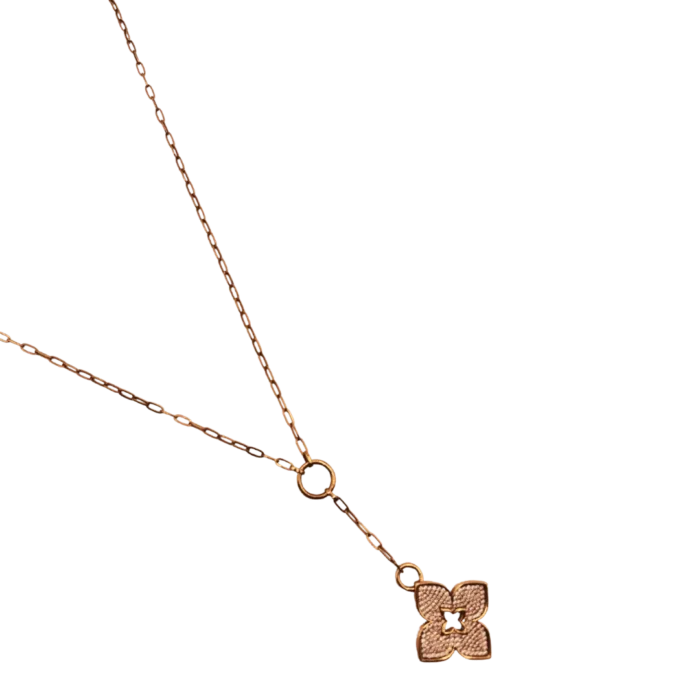 Pendentif TRÈFLE en Or Rose