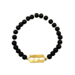 Bracelet LAME de RASOIR en Or 18k et Perle