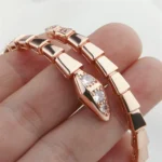 Bracelet Os de Serpent Serti de Diamants