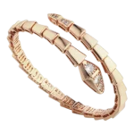 Bracelet Jonc en Or Rose et Diamants