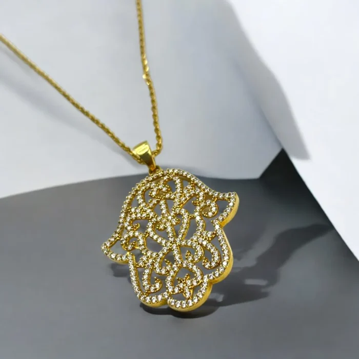 Collier pendentif Khmissa en Or 18k