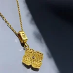 Collier avec Pendentif Émaillé Turquoise - GOLD OUDAOUD