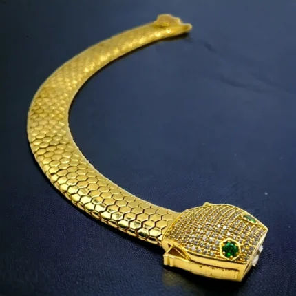 Gourmette Serpent en Or 18k