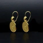 Boucles d'Oreilles en Or 18K Gravées de Motifs de Coq