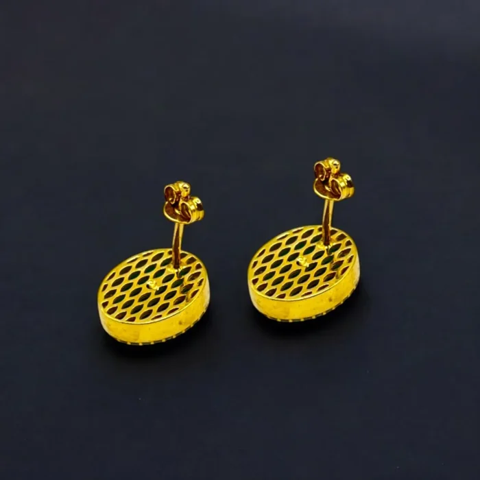 Boucles d'oreilles Ovales en Or 18K