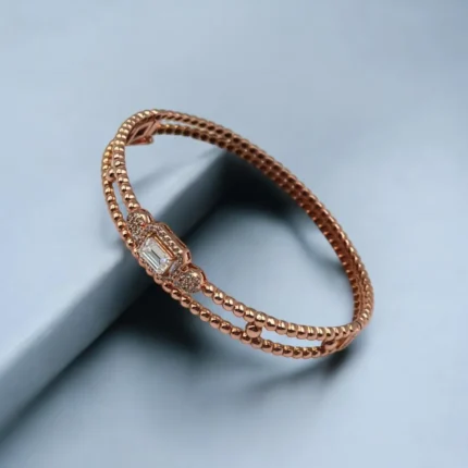 Bracelet en Or Rose 18K avec Pierres