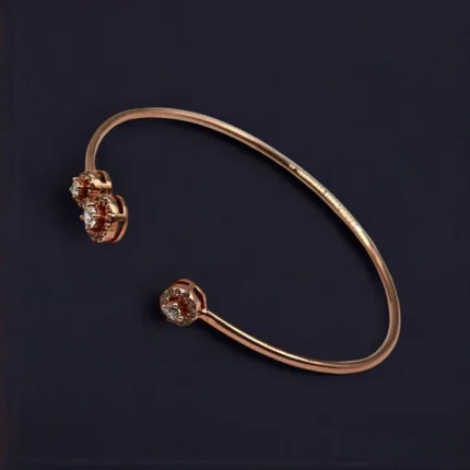 Bracelet Rond Double Face en Or Rose 18K