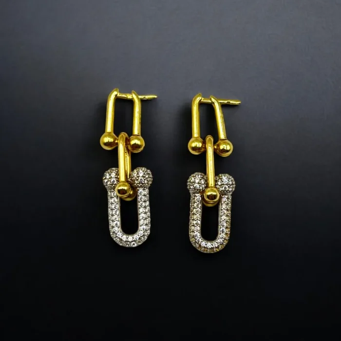 Boucles d'Oreilles à Maillons en Or 18K