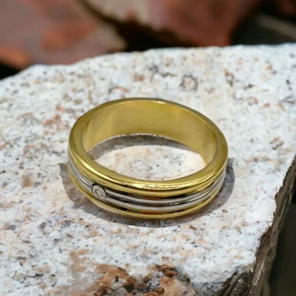 Bague en Or Jaune et Blanc 18K