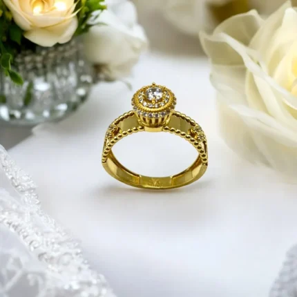 Magnifique bague de mariage en or 18 carats