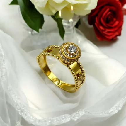 Magnifique bague de mariage en or 18 carats