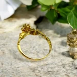 Bague Solitaire en Or Jaune 18k