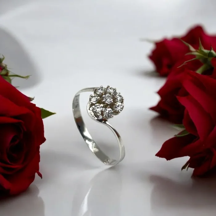 Bague de Mariage en Or Blanc 18k