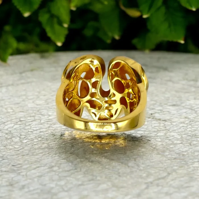 Luxe Bague en Or Jaune 18k