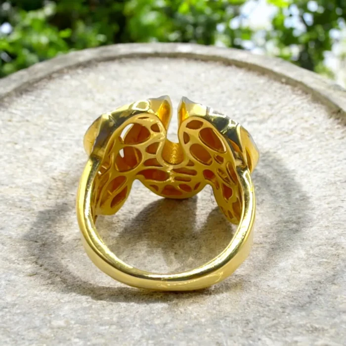 Luxe Bague en Or Jaune 18k