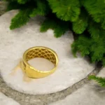 Bague Moderne Sertie en Or Jaune