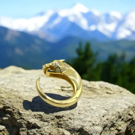 Bague Panthère en Or 18K - Élégance Sauvage