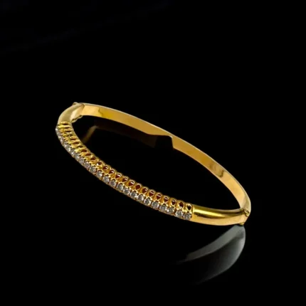 Bracelet Serti de Diamant en Or Jaune