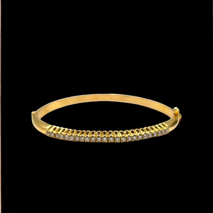 Bracelet Serti de Diamant en Or Jaune