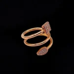Élégante Bague en Or Rose Serti Diamant