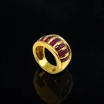 Bague en Or 18 Carats sertie de Rubis
