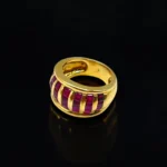 Bague en Or 18 Carats sertie de Rubis
