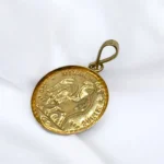 Pendentif Pièce de Monnaie Coq en Or 18k