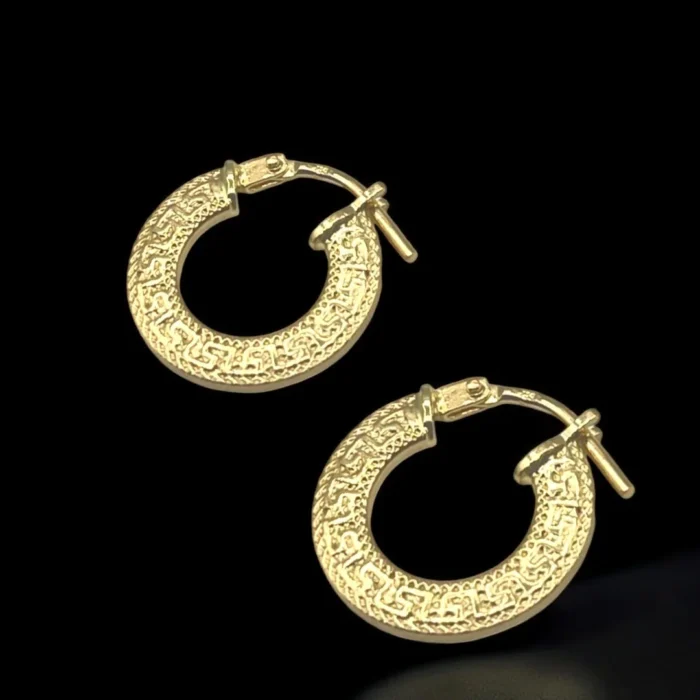 Or 18 Carats - Boucles d’Oreilles avec Design Moderne