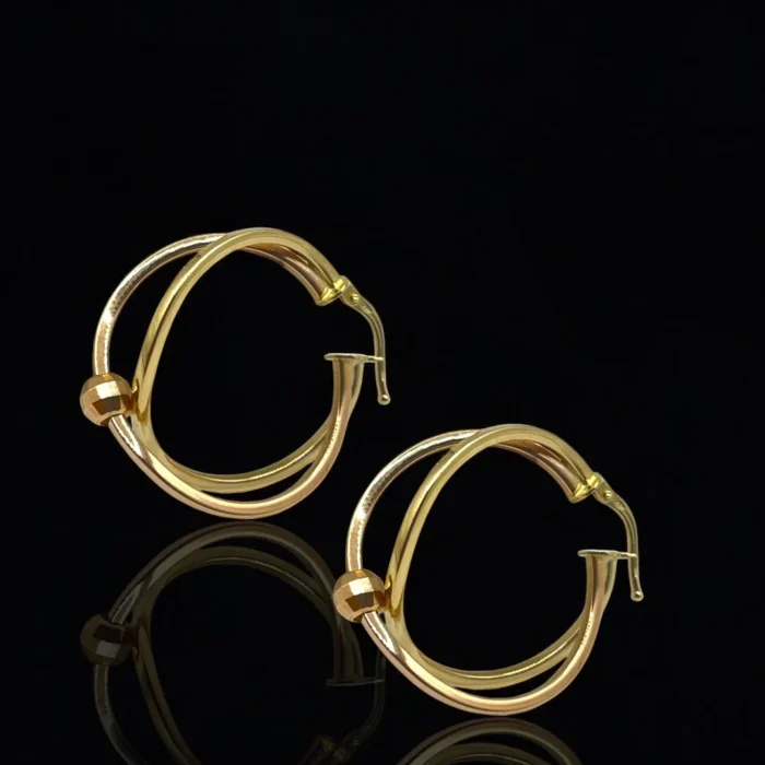 Boucles d'Oreilles Modernes en Or 18K