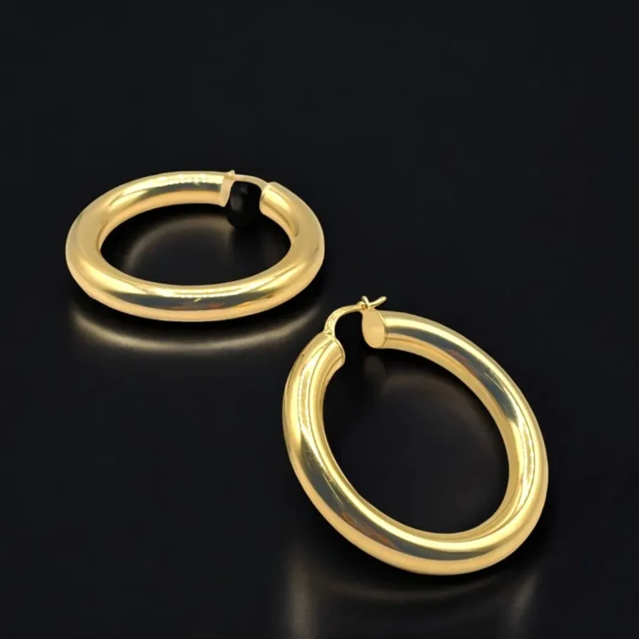 Grandes Boucles d’Oreilles en Or 18K