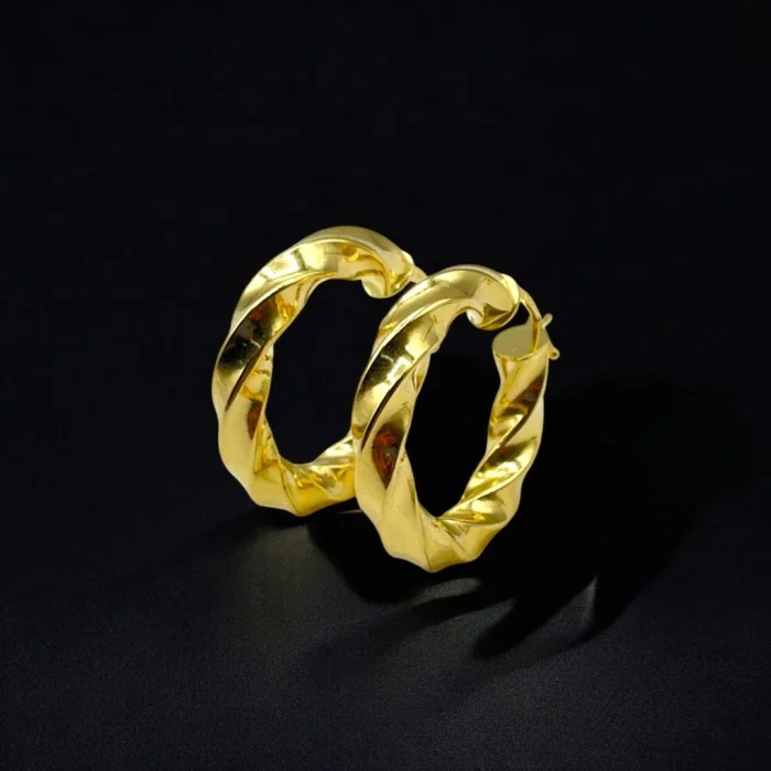 Boucles d’Oreilles Rondes en Or 18K