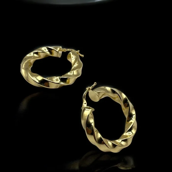 Boucles d’Oreilles Rondes en Or 18K
