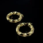 Boucles d’Oreilles Rondes en Or 18K