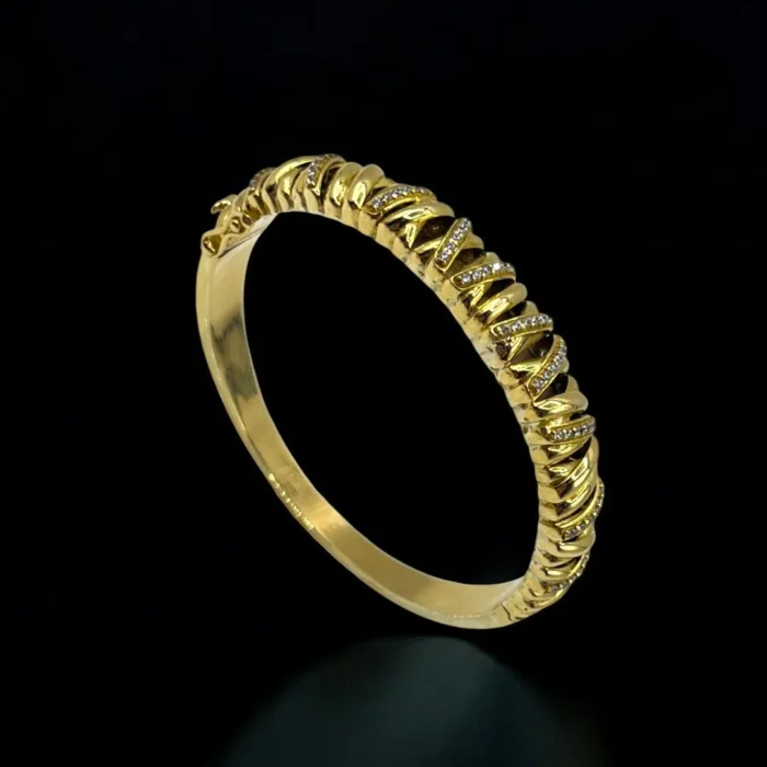 Bracelet en Or 18K Sertie de Pierres Zircons