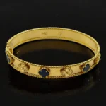 Bracelet en Or 18K avec Trèfles Noir