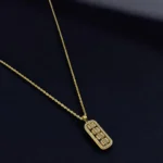 Chaîne en Or 18K avec Pendentif Moderne