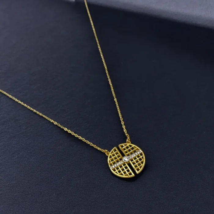 Luxueuxe Chaîne Pendentif en Or 18K