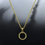 Chaîne en Or 18K avec Pendentif Rond