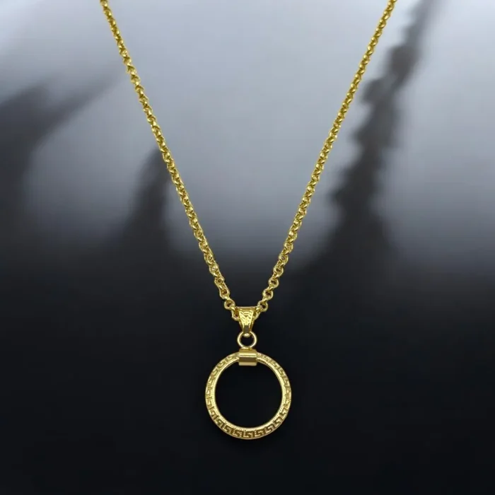 Chaîne en Or 18K avec Pendentif Rond