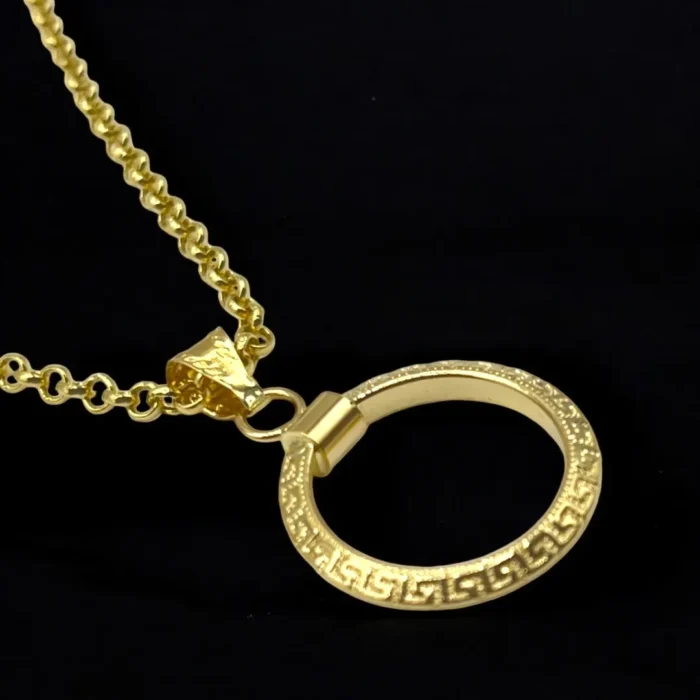 Chaîne en Or 18K avec Pendentif Rond