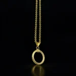 Chaîne en Or 18K avec Pendentif Rond
