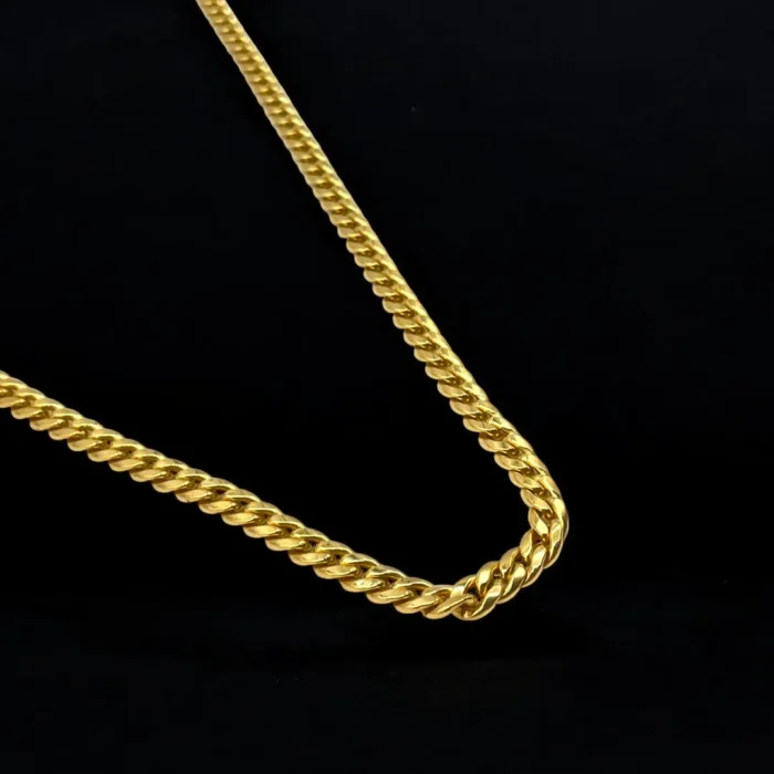 Chaîne Solide en Or Jaune 18K